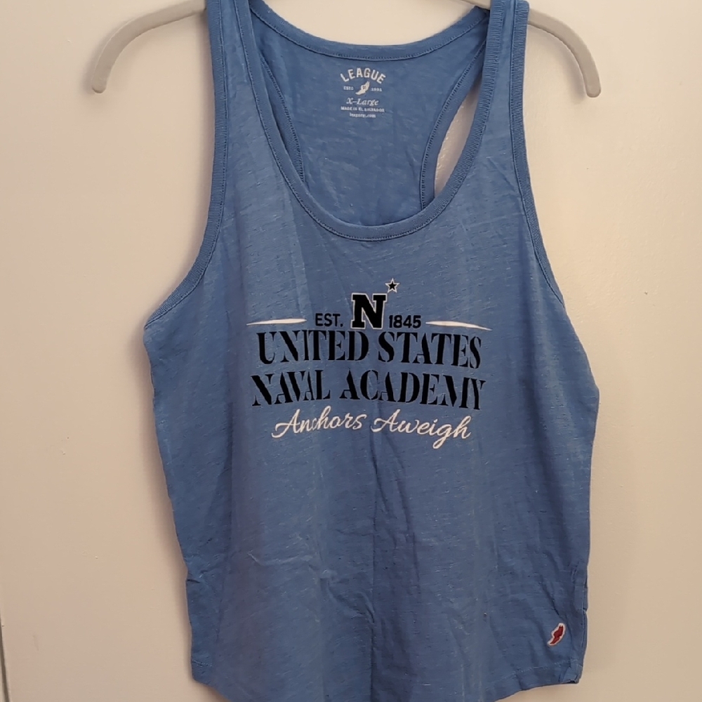 League Women's Blue United States Naval Academy Tank Top